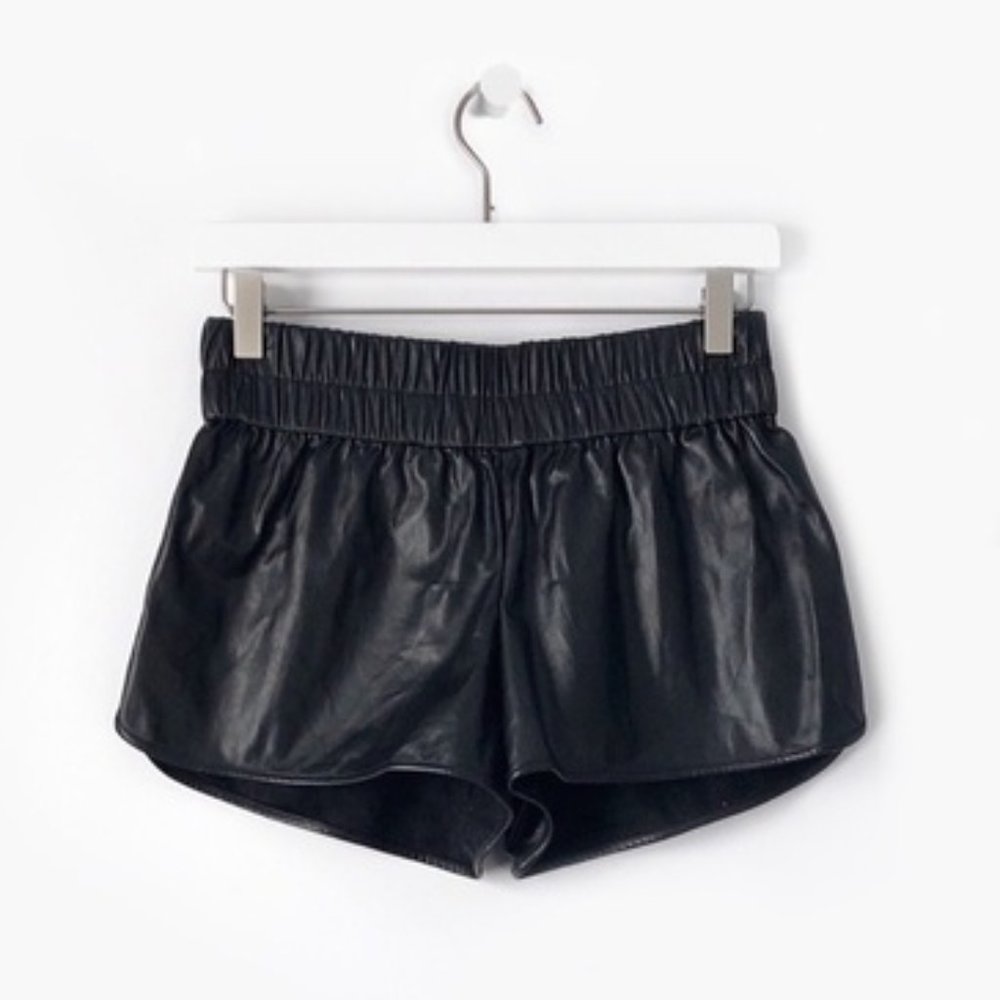 Derek Lam 10 Crosby faux leather dolphin shorts